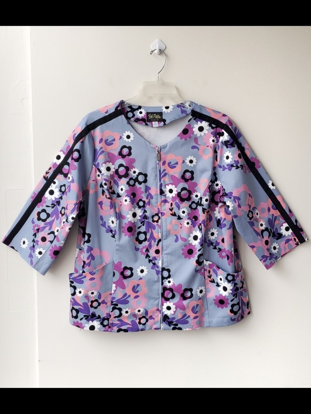 Bob Mackie Floral Zip Jacket